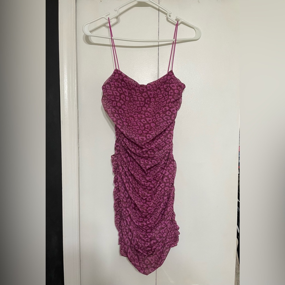 Oh Polly Leopard Pink Dress